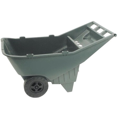 Rubbermaid 370612714 Lawn Cart, 200 lb, HDPE Deck, 2Wheel, 11 in Wheel, Green FG370612714